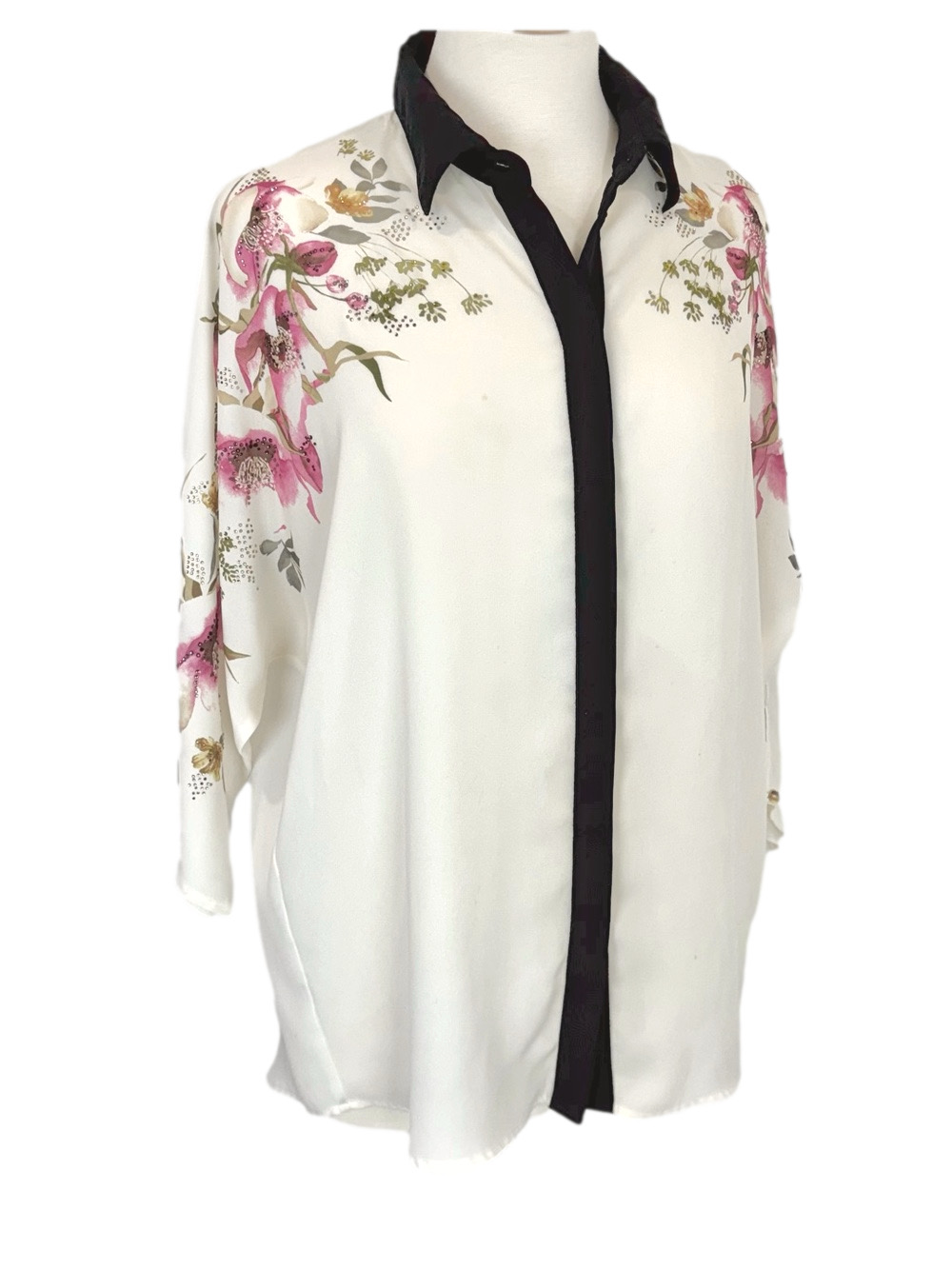 Punt Roma cream floral blouse